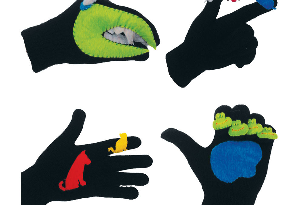 Rękawiczki wspomagające rozwój odruchów ręki
